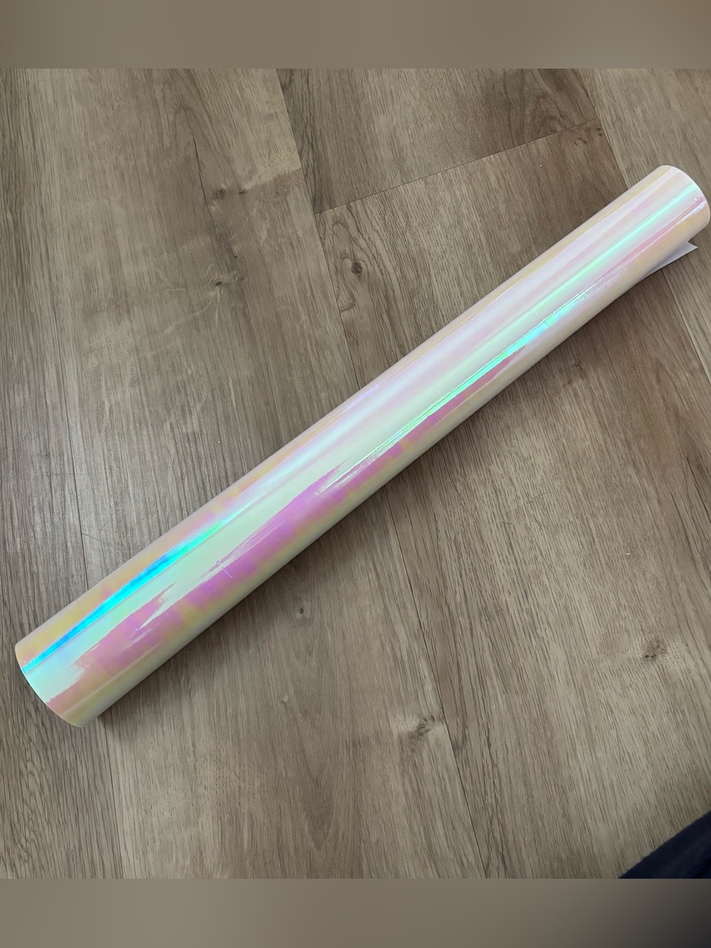 Iridescent Party Wrapping Roll - Pink White Holographic